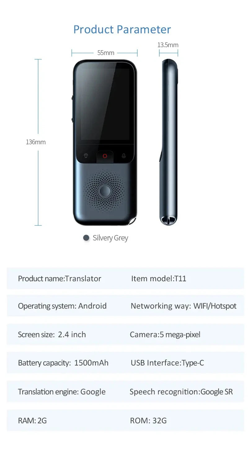 HONGTOP T11 Portable Voice Translator